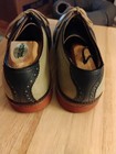 Vtg Walk -over Saddle Shoes Mens 8.5  Tan Navy  Brick Sole Oxfords — photo 7