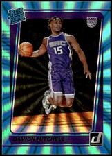 2021-22 Donruss #205 Davion Mitchell Holo Teal Laser Rated Rookie E1