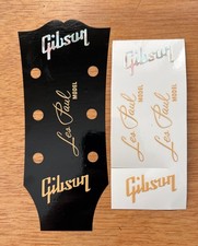 DIY  G  Les Paul guitar UV DTF Durable Instant Headstock Decal