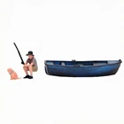 Fishing Boat Model Detailed Design Miniature Fishing Boat Scene Seafaring