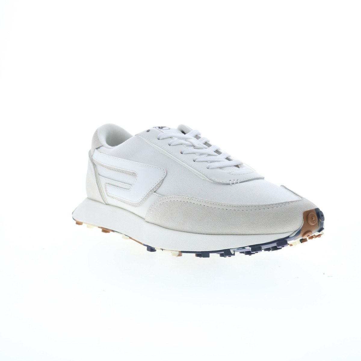 JEANS★チャンキーソール モノグラム WHITE/SILVER Diesel S-Racer LC Y02873-P4625-T1003 Mens White Lifestyle