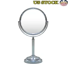 Dual Magnification Makeup Mirror 1X 5X Clear Shaving Tool Free Standing New