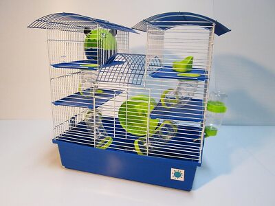 Abby Large Hamster Cage Tier Plastic Dwarf Hamster Cage Purple or Blue  UK - Main Image