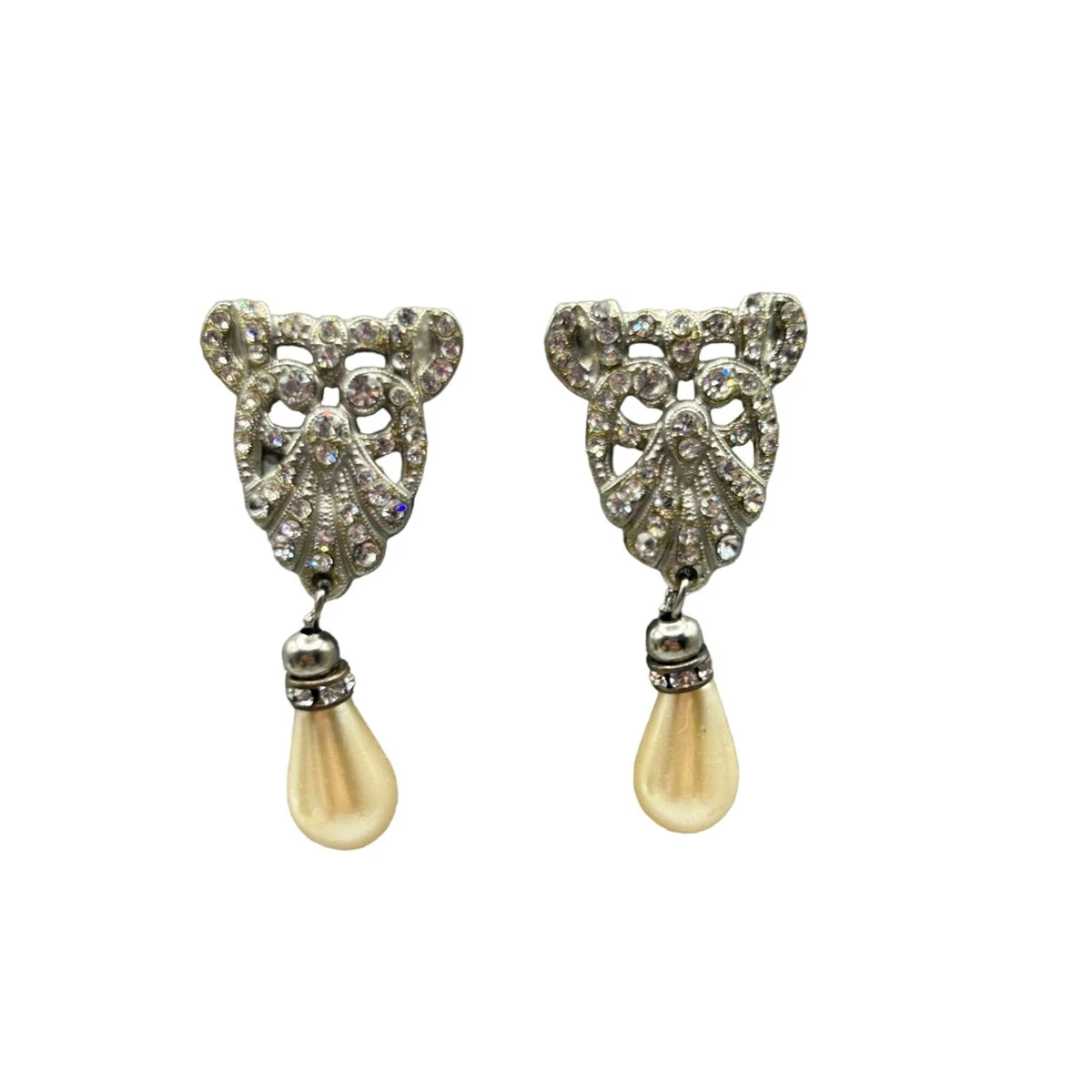 Art deco earrings costume jewelry sale