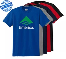 New Shirt EMERICA SKATE LOGO T-Shirt Funny Made In USA  S - 5XL