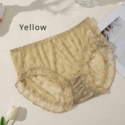 Übergröße Damen Spitze Netz Rüschen Slip Höschen Unterwäsche dehnbar Dessous sexy - Bild 19 von 35