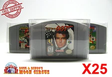 25x NINTENDO N64 GAME CARTRIDGE - CLEAR PLASTIC PROTECTIVE BOX PROTECTOR SLEEVE 