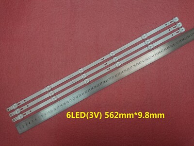3pcs 6LED(3V) 562*9.8mm LED strip replacement for 32inch TV D32D06-JZC22AG-05