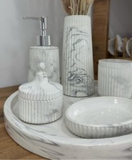 Bathroom set made of grey marble.100 Handmade