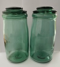 2 bocaux anciens bocal FOLEMBRAY vintage idéal solidex conserve verre