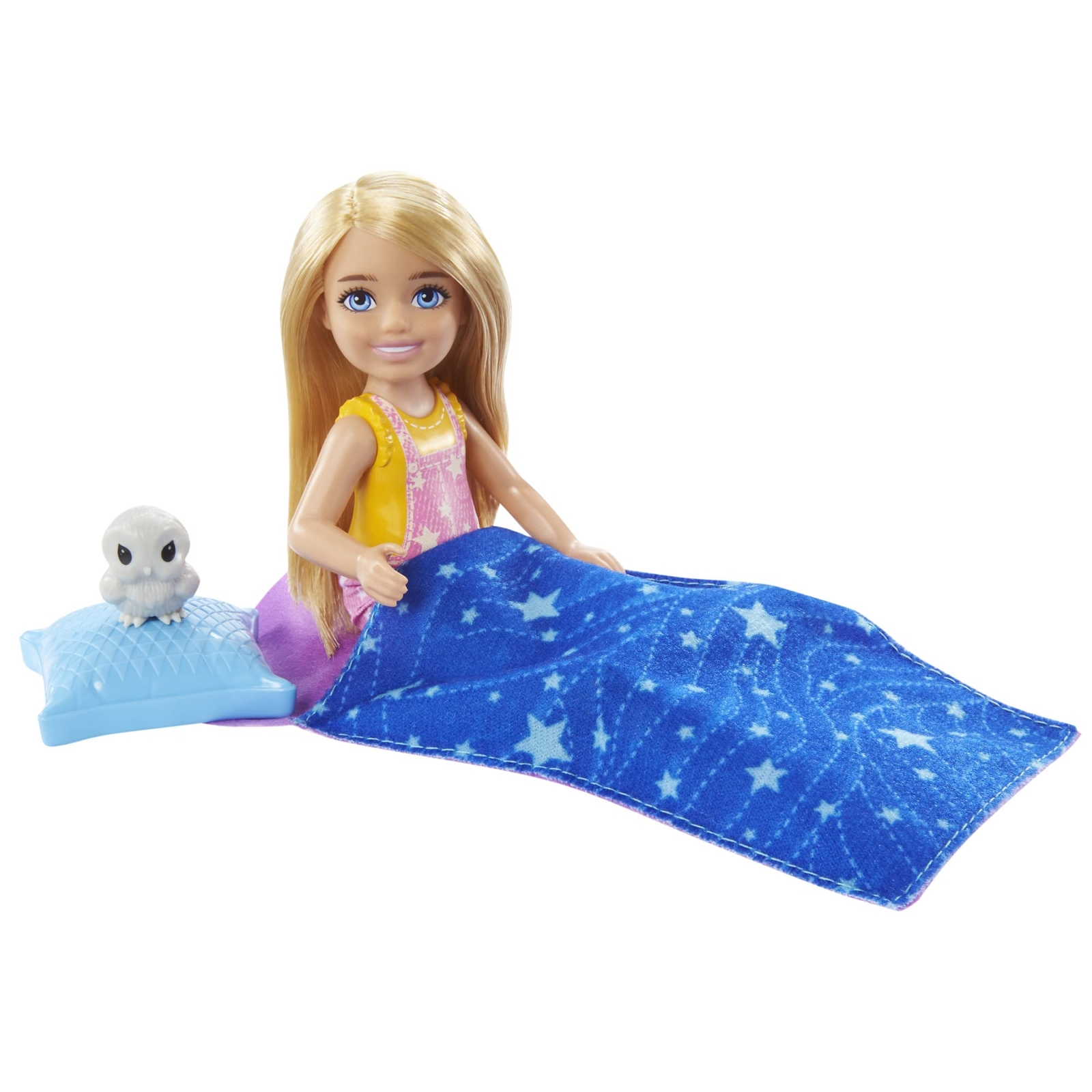 Barbie It Takes Two Camping Playset with Chelsea Doll (6 in, Blonde), Pet Owl, S