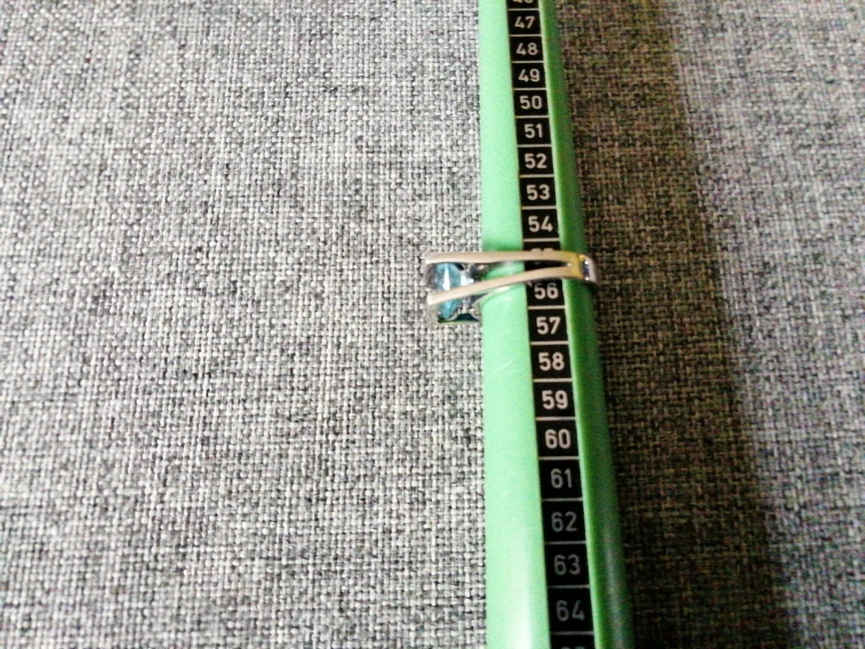 Ring Silber 925 Blauer Spinell Oder Blautopas Geschenk  - Bild 4 von 4