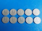 ALUMINIUM COINS LOT - 1 ZLOTY  1982. TOTAL 10 COINS.