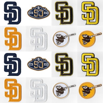 Lot SET Of 16 San Diego Padres MLB Iron on Patches Embroidered Emblem Badge