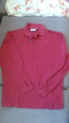 GIANFRANCO FERRE MEN 1/4 BUTTON SWEATER RED SIZE M/L