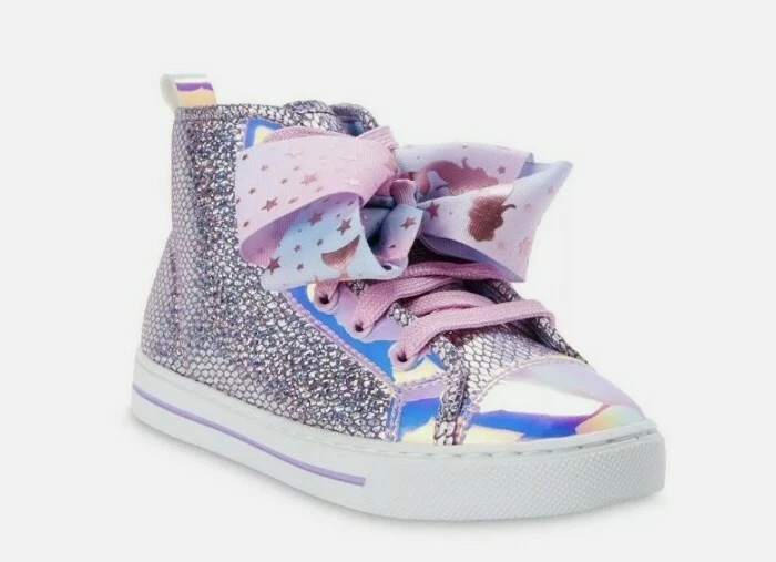 New Nickelodeon Jojo Siwa Girls High Top Sneakers Glitter Toddler Size 7. | eBay