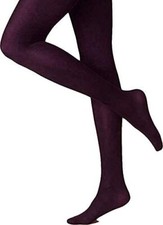 Hue Women  s Super Opaque Control Top Tights Aubergine Size 1 Purple Hosiery