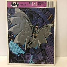 Vintage BATMAN RETURNS Puzzle 1992 Golden Frame Tray Puzzle #4127