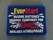 Large Vintage Mint Everstart Ranger Boats Fishing Patch - 5 1/4 x 4 inch