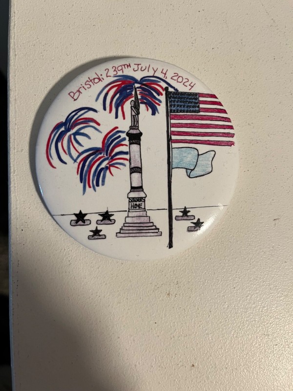 Bristol, Rhode Island July 4, 2024 Button: Bristol 239: Parade