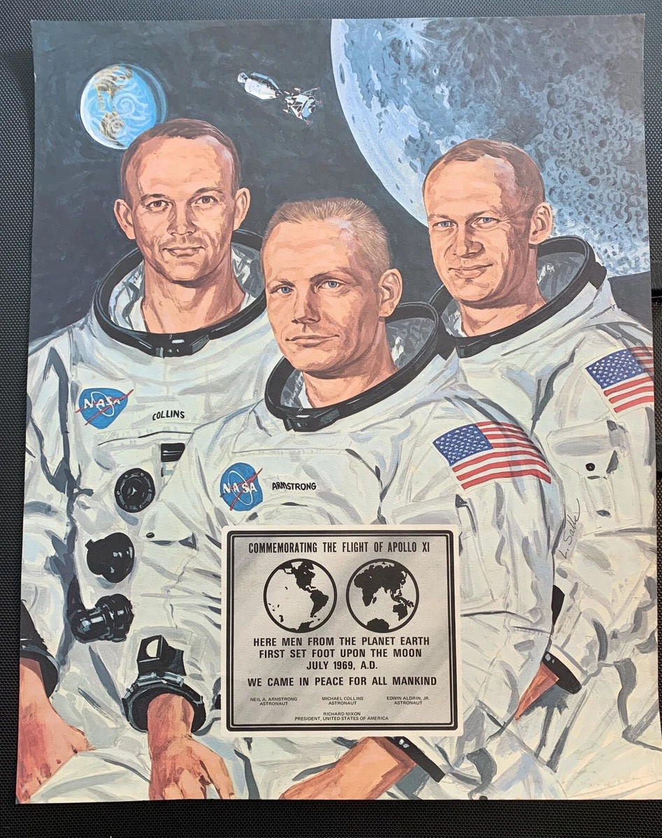 Poster NASA Vintage Apollo 11 Print Litho MINT Landing Moon | eBay