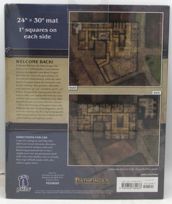 Pathfinder Flip-mat Classics: Waterfront Tavern – Beidseitige Spielmatte, 24x30 Zoll, Laminierte Oberfläche Für Stifte