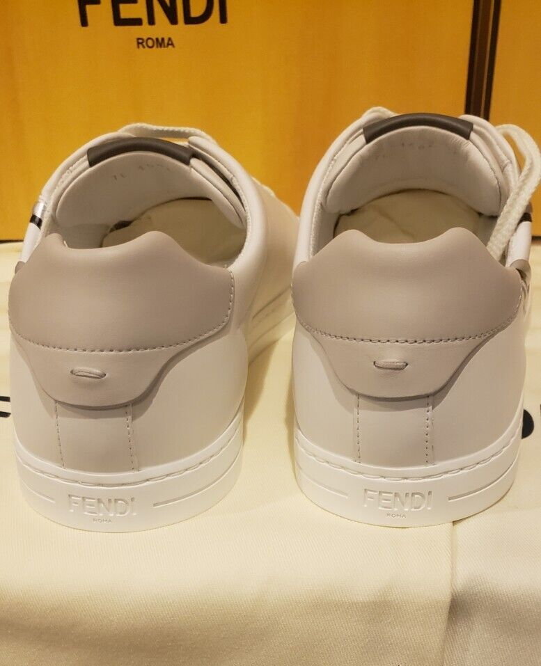 Fendi FF Logo Leather Sneakers White | eBay