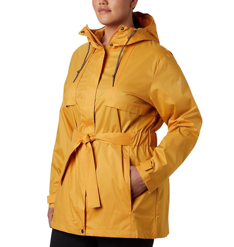 Columbia Women's Pardon My Trench Rain Jacket - 3X - Raw Honey