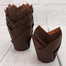 Bakery Direct x 200 Chocolate Brown Muffin Tulip Wraps Cupcake Cases Wrappers