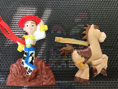 1999 Disney-General Mills Cereal TOY STORY 2 ORNAMENTS, Jessie & Bullseye
