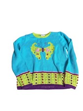 HANNA ANDERSSON, Size 10 Turquoise Butterfly Sweater 140