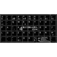 SWEDISH / FINISH NON-TRANSPARENT KEYBOARD STICKER BLACK