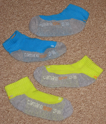 Camano Kinder-Socken 2 Paar Gr. 27-30 gelb blau grau Sneaker Jungen Kleinkind