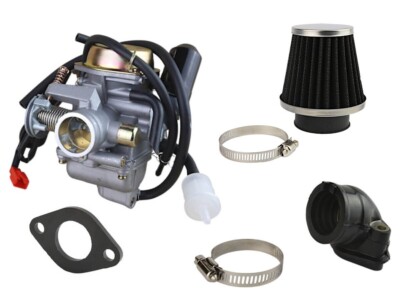 Set Vergaser f.125-150ccm m. Ansaugstutzen Isolator Powerfilter Rex RS Kymco