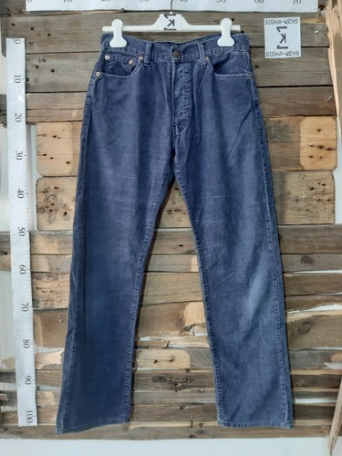 LEVI'S JEANS PANTALONE PANT CORDUROY TROUSERS DONNA WOMAN 551 BLU W30 L30  A354F | eBay