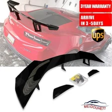 For Chevy Camaro 16-2022 ZL1 1LE Style 2D Rear Trunk Spoiler Wing Glossy Black 