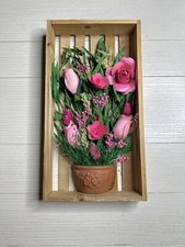 Wood Petal Rose Bouquet In Terracotta Pot Ope...