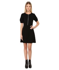 NEW Marc Jacobs Irving Lightweight Crepe Zip Front Shift Dress black SZ 4 #D2630