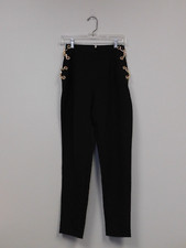 Fashion Nova Waiting For Tonight Heavy Chainl ink Black Pants - Medium  NWT