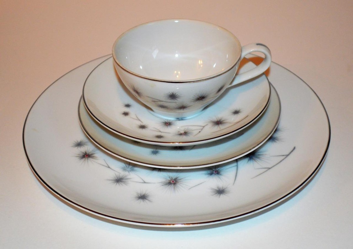Creative Fine China Japan Platinum Starburst 1014 Pattern 4