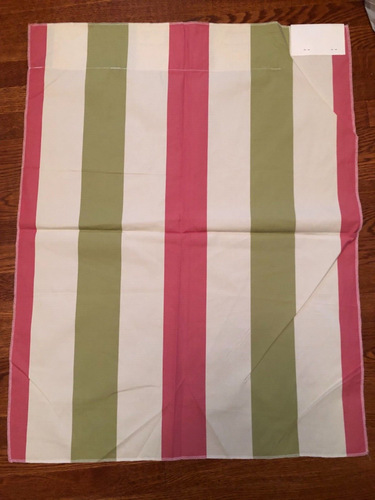SAMARCAND Saratoga Stripe in Pink & Green 27 1/2 x 35 3/4" Cotton Fabric Sample - Bild 4 von 4