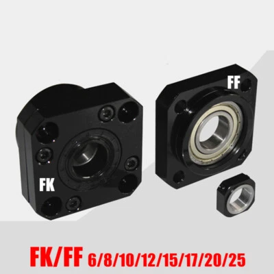 Ball Screw End Supports Bearing Mounts Block for CNC FK/FF 6 8 10 12 15 17 20 25