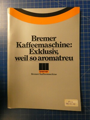 Bremer Kaffeemaschine PICCO 200 225 250 Schulungs Unterlagen H15815