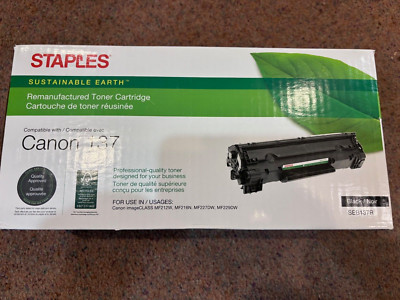 STAPLES Re-manufactured Tone Cartridge for Cannon, SEB137R, BLACK