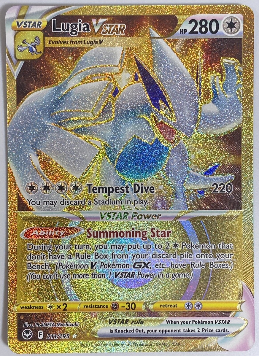 Pokémon TCG - Lugia VSTAR Silver Tempest 211/195 Gold Secret Rare