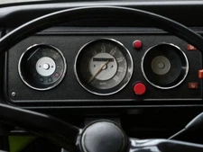 For VW T2 Camper Bus 67-79 Polished Aluminum Dashboard Trim dash Cluster Rings