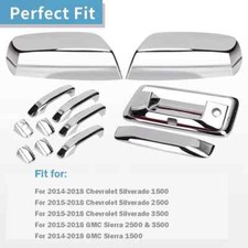 For Chevy Silverado 1500 14-19 Door Handlemirrortailgate Covercam Hole Chrome