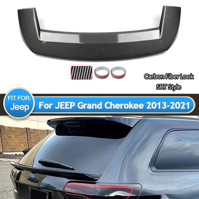 For Jeep Grand Cherokee SRT WK2 2013-21 Rear Roof Trunk Wing Spoiler Carbon Look