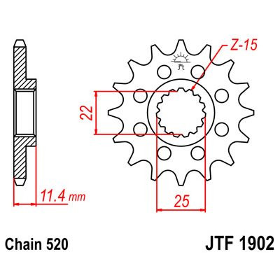 JT SPROCKETS Piñon ataque transmision delantero