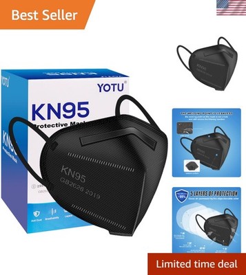 KN95 Face Masks 60 Pcs,5 Layers Cup Dust Mask,Filter Efficiency 95%, Suitable...